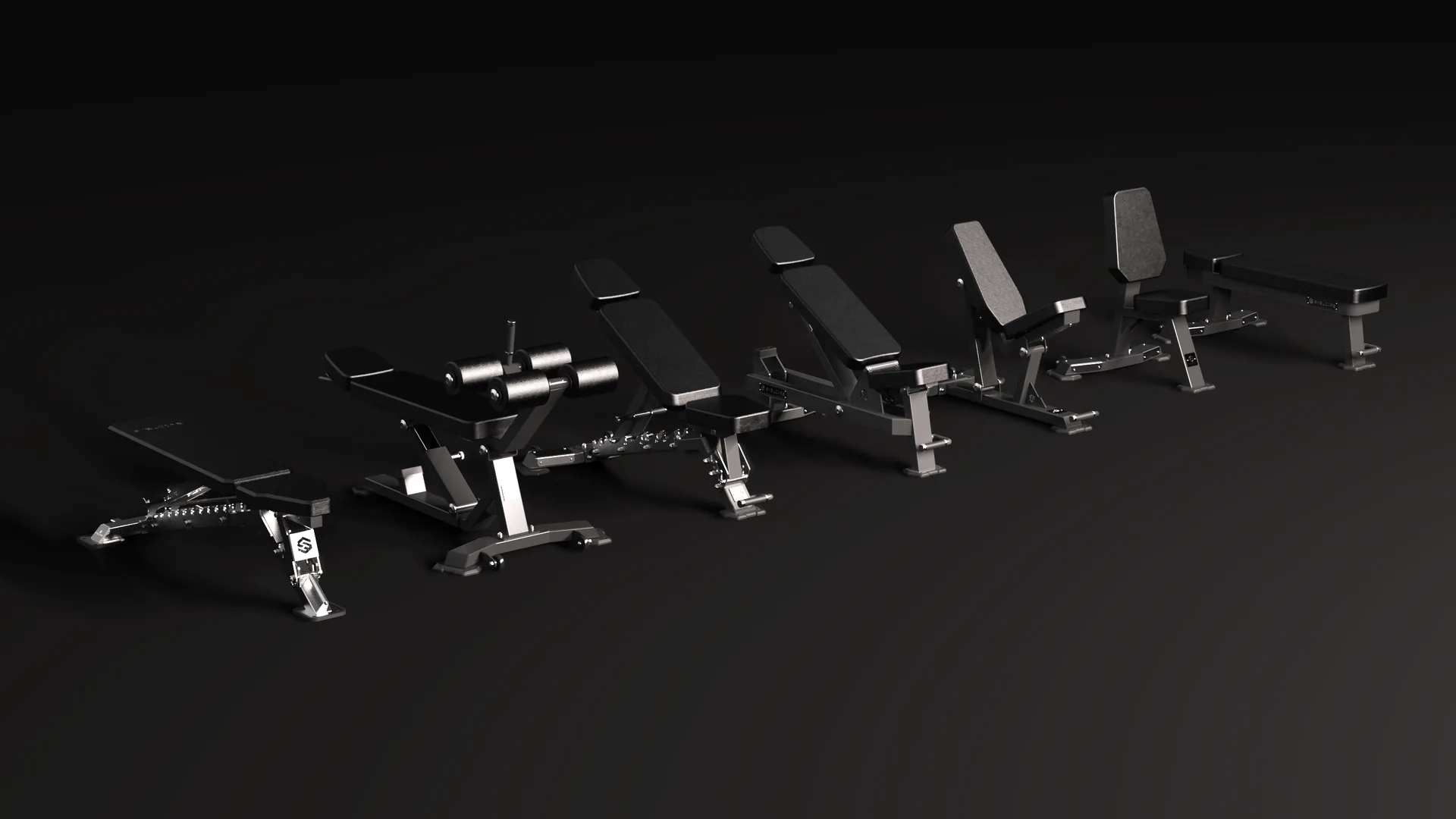 Skelcore heavy-duty commercial adjustable and flat benches